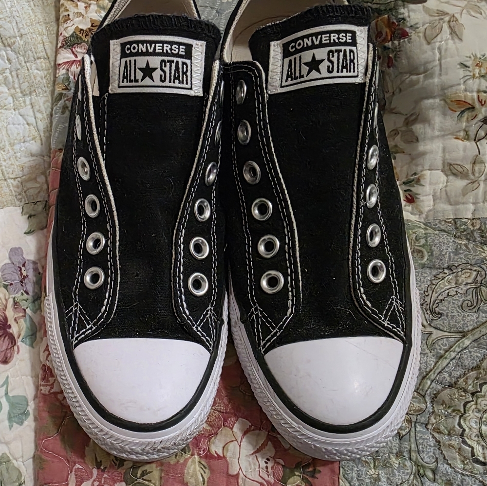 Converse Black & White LACELESS
